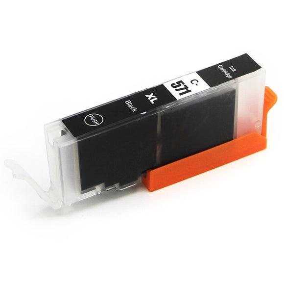 1 Compatible Black Ink Cartridge, Replaces For Canon CLI-571BKXL, NON-OEM