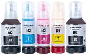 5 Compatible Ink Bottle, For Epson 102, T03R1, T03R2, T03R3, T03R4, T03R6