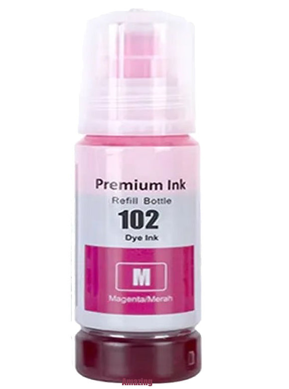 1 Compatible Magenta Ink Bottle, For Epson 102, T03R3, Non-OEM