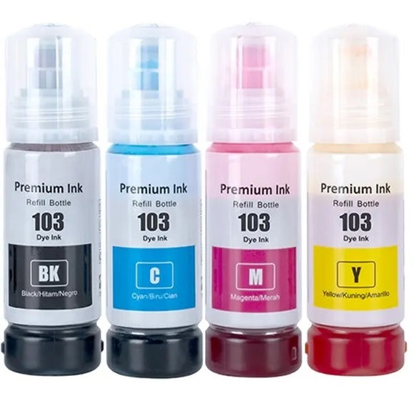 4 Compatible Ink Bottle, For Epson 103, T00S1, T00S2, T00S3, T00S4, T00S6
