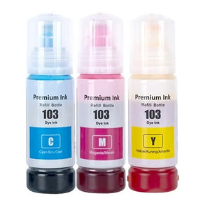 3 Compatible Ink Bottle, For Epson 103, T00S2, T00S3, T00S4, T00S5