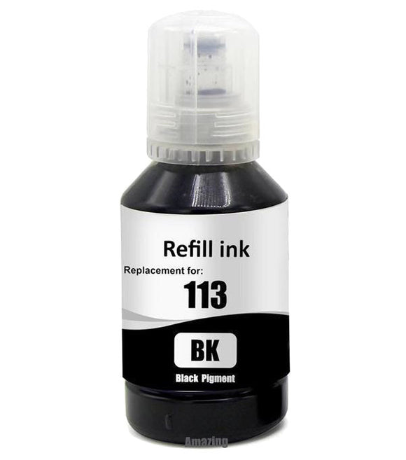 1 Compatible Black Ink Bottle, For Epson EcoTank 113, T06B1, Non-OEM