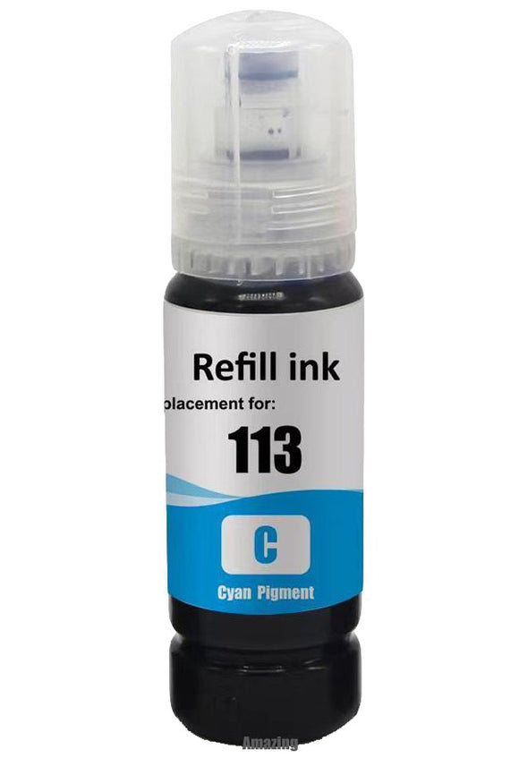 1 Cyan ink Bottle cartridge, For Epson EcoTank 113, T06B2, NON-OEM