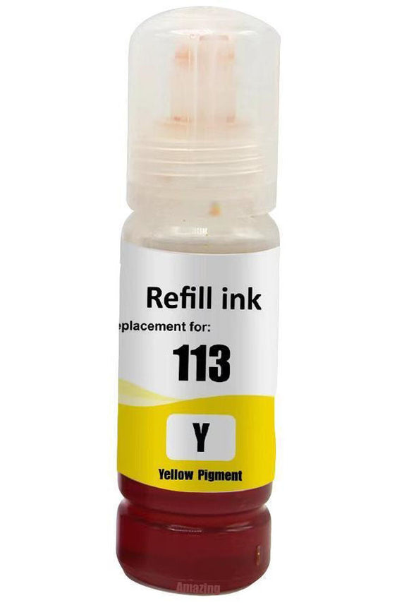 1 Compatible Yellow ink Bottle, For Epson EcoTank 113, T06B4, NONOEM
