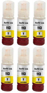 6 Compatible Yellow ink Bottle, For Epson EcoTank 113, T06B4, NONOEM