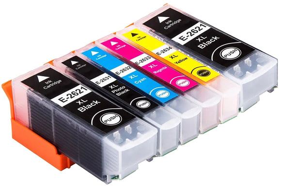 6 Compatible E26XL, Multipack Ink Cartridges, For Epson 26XL, T2636, NON-OEM