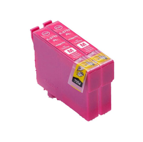 2 Compatible E27XL Magenta Ink Cartridges, For Epson 27XL T2713, Non-OEM