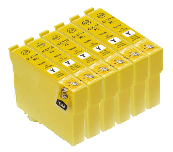 6 Compatible E27XL Yellow Ink Cartridges for Epson 27XL T2714, Non-OEM