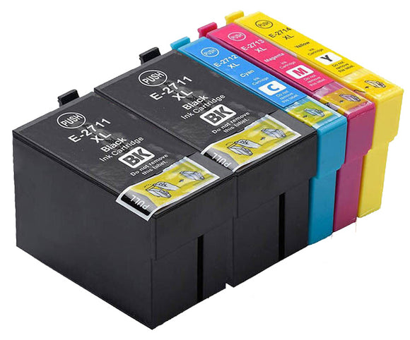 5 Compatible E27XL, Multipack Ink Cartridges, For Epson 27XL, T2711, T2715, NON-OEM