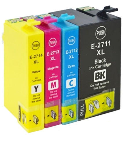 4 Compatible E27XL, Multipack Ink Cartridges, For Epson 27XL, T2711, T2715, NON-OEM