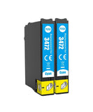 2 Compatible E34XL Cyan Ink Cartridge, For Epson 34XL, T3472, NON-OEM