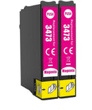 2 Compatible E34 XL, Magenta Ink Cartridges, For Epson 34XL, T3473, NON-OEM