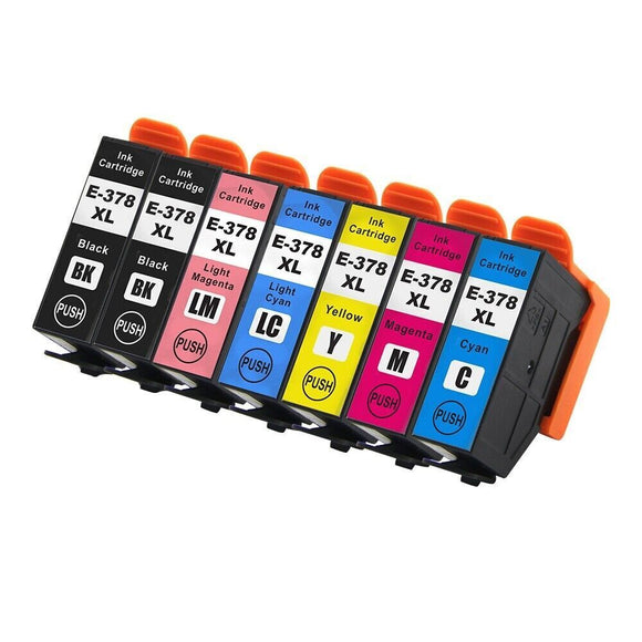 7 Compatible Multipack Ink Cartridges, For Epson 378XL, T3798, NON-OEM