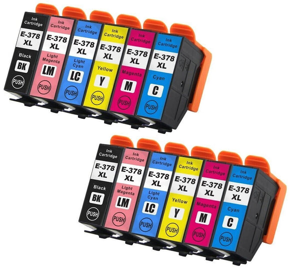 12 Compatible Multipack Ink Cartridges, For Epson 378XL, T3798, NON-OEM