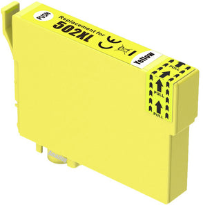 1 Compatible High Capacity Yellow Ink Cartridge, For Epson 502XL, T02W4, NON-OEM