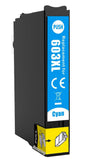 4 Compatible Cyan Ink Cartridges, Replaces For Epson 603XL, T03A2, NON-OEM