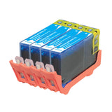 4 Compatible High Capacity Cyan Ink Cartridges, For HP 364XL, CB323EE, NON-OEM
