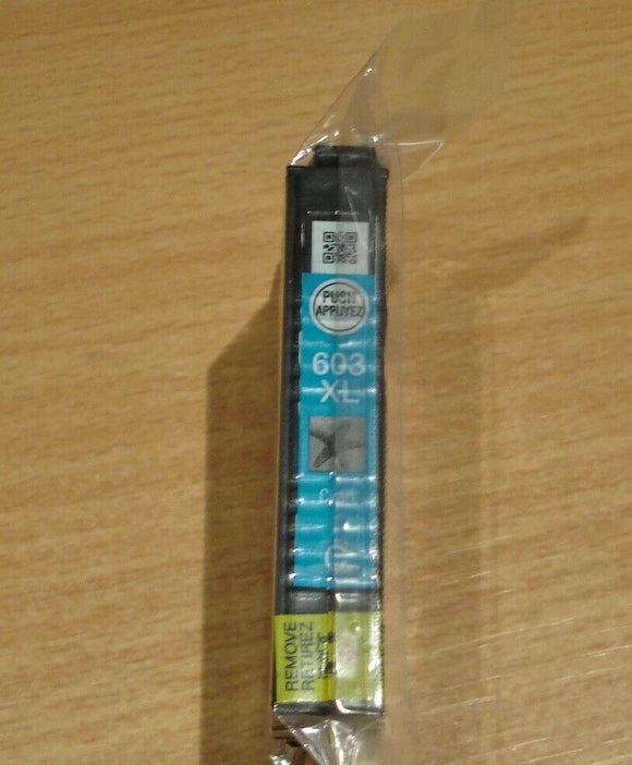 Genuine Epson 603XL, Starfish Cyan Ink Cartridge, T03A2, (Vacuum Sealed)