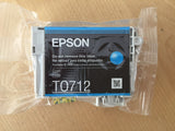 Genuine Epson T0712 Cheetah Cyan Ink Cartridge, TO712 (Vacuum Sealed)