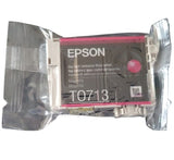 Genuine Epson T0713, Cheetah Magenta Ink Cartridge, TO712,  Vacuum Sealed