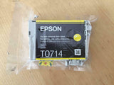 Genuine Epson T0714 Cheetah Yellow Ink Cartridge TO714 (Vacuum Sealed)
