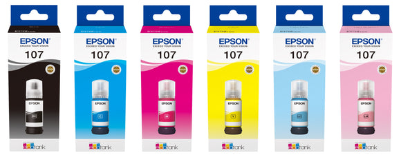 Epson 107, Multipack Ink Bottle, T09B1, T09B2, T09B3, T09B4, T09B5, T09B6