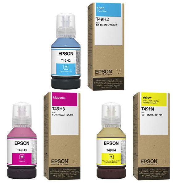 Genuine Epson T49H 3-Colour Ink Refill Bottle Cartridge T49H2 T49H3 T49H4