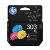 Genuine HP 303XL High Capacity Tri-Colour Ink Cartridge, T6N03AE
