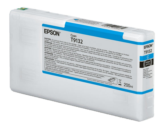 Genuine Epson T9132 Cyan Ink Cartridge (C13T913200)