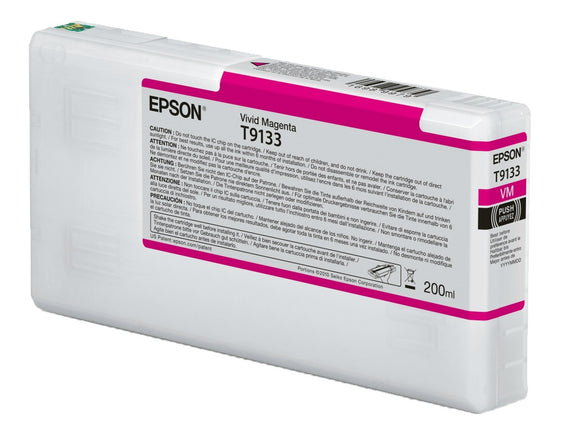 Genuine Epson T9133 Vivid Magenta Ink Cartridge ‑ (C13T913300)
