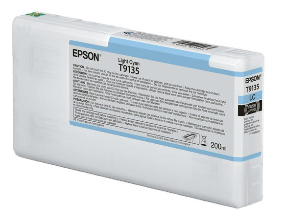 Genuine Epson T9135 Light Cyan Ink Cartridge ‑ (C13T913500)