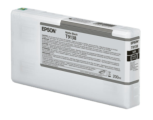 Genuine Epson T9138 Matte Black Ink Cartridge ‑ (C13T913800)