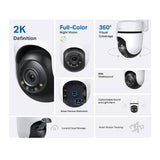 Tapo C510W 2K Outdoor Pan/Tilt Security Camera, 360°Visual Coverage, IP65 Wifi
