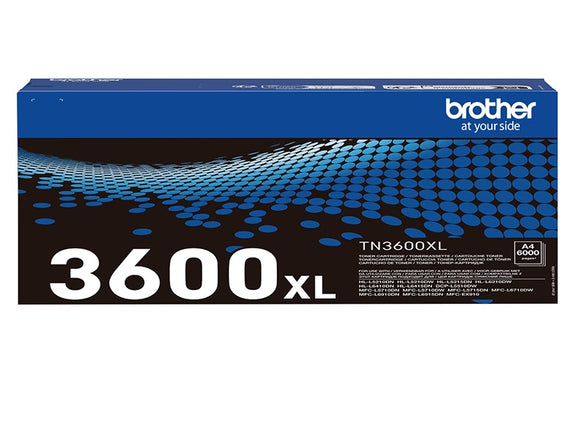 Genuine Brother TN3600XL High Capacity Black Toner Cartridges - TN-3600XL