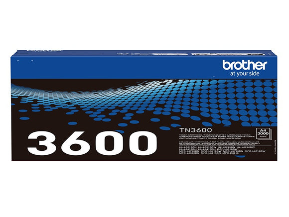 Genuine Brother TN3600 Black Toner Cartridge, TN-3600
