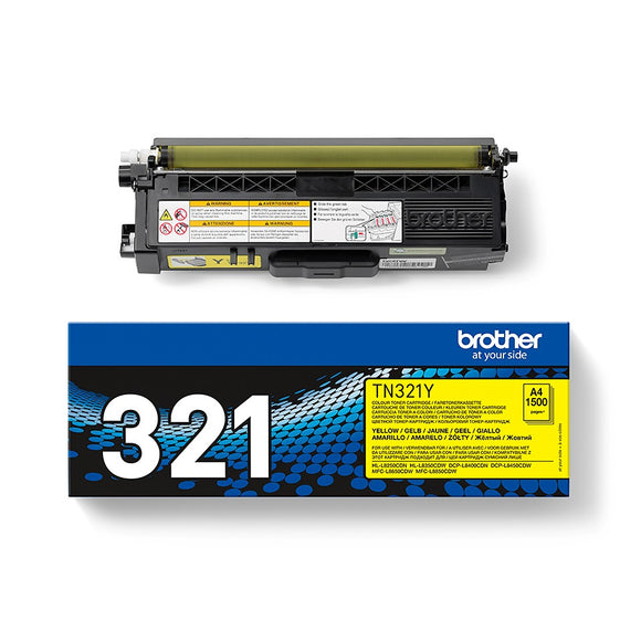 Genuine Brother TN321Y Yellow Toner Cartridge (TN-321Y)
