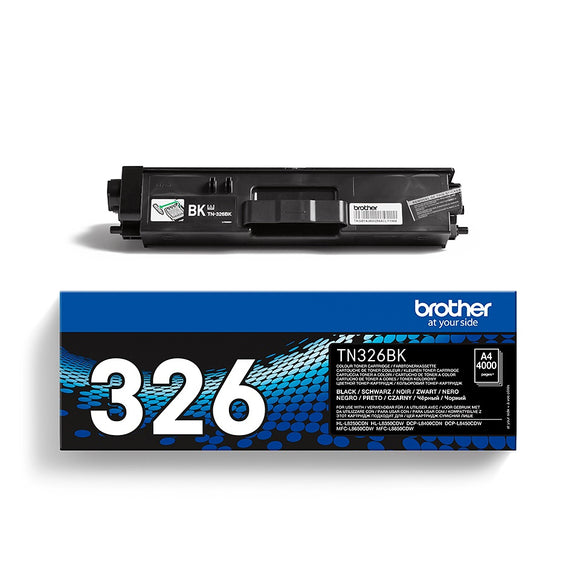 Genuine Brother TN326, Black Toner Cartridge, TN326BK