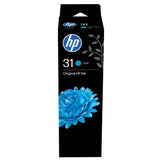 Genuine HP 31 Cyan Ink Bottle, 70ml, for HP Smart Tank Plus Wireless (1VU26AE)