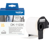 Brother DK-11234 Roll of Black On White 60mm x 86mm Adhesive Visitor Badge Labels