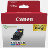 Genuine Canon CLI-526 Multipack Ink Cartridge CLI-526C CLI-526M CLI-526Y (4541B006)