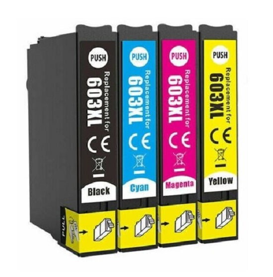 4 Compatible Ink Cartridges, Replaces For Epson 603XL, T03A6, T03A640, NON-OEM