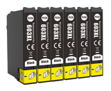 6 Compatible Black Ink Cartridges, Replaces For Epson 603XL, T03A1, NON-OEM