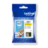 Genuine Brother LC421Y, Yellow Ink Cartridge, LC-421Y