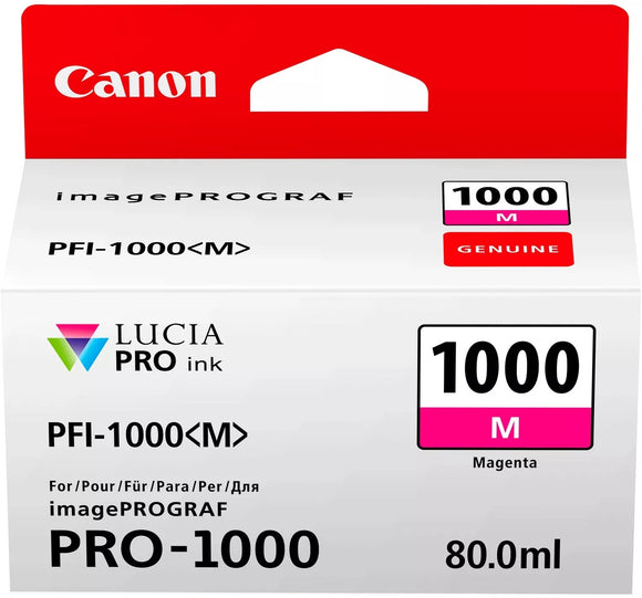 Genuine Canon PFI-1000 Magenta Ink Cartridge PFI-1000M (0548C001)