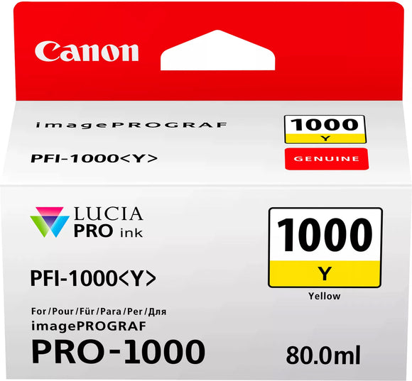 Genuine Canon PFI-1000 Yellow Ink Cartridge PFI-1000Y (0549C001)