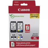 Canon PG-545XL & CL-546XL High Capacity Ink Cartridge & Paper Multipack (8286B011)