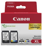 Canon PG-545XL Black & CL-546 Colour Ink Cartridges, PG545XL, CL546, 8286B010