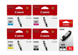 Genuine Canon 5 Colour Multipack Ink Cartridge, PGI-580PGBKXL, CLI-58BKCMY