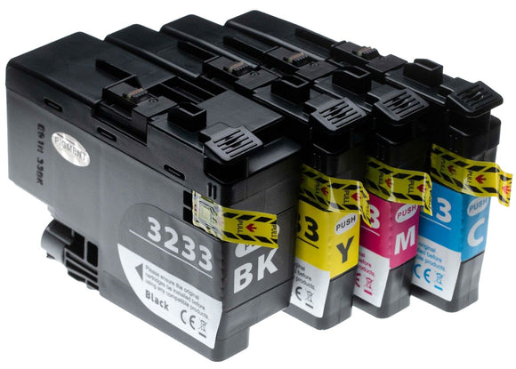 4 Compatible Multipack Ink Cartridges Replaces For Brother LC3233VAL NON-OEM