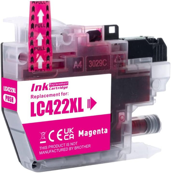 1 Compatible Magenta Ink Cartridge, Replaces For Brother LC422XLM NON-OEM